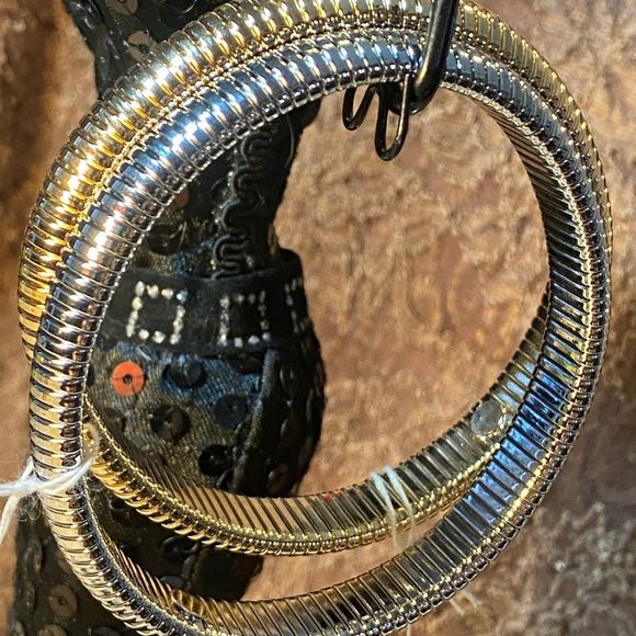 NWT SLEEK SNAKE DESIGN SILVER EMBRACEABLE BRACELET MIX MATCH 80’s LOOK - Picture 8 of 9